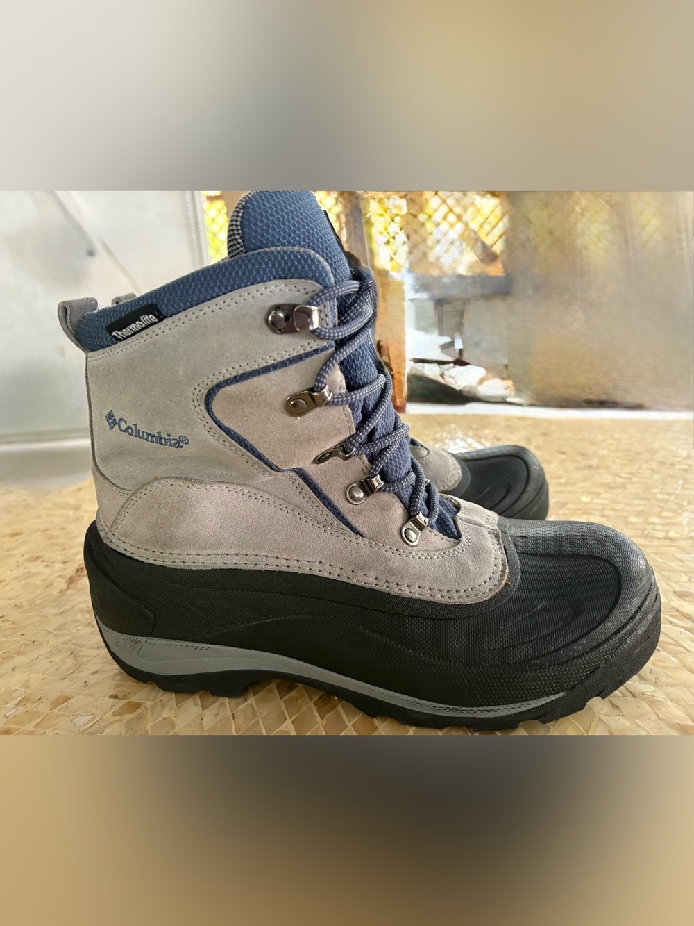 Columbia Women's Gray and Black Winter Rain Boots
